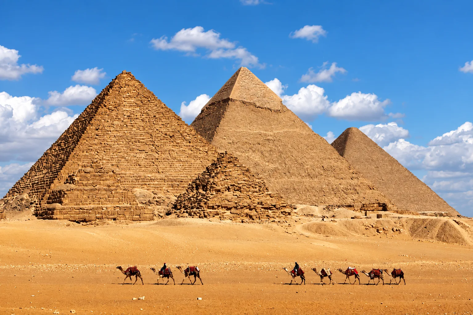The pyramids of Giza in Egypt